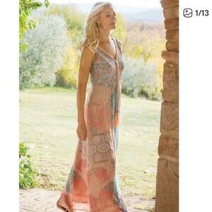 Soft Surroundings Guadeloupe Floral Maxi Dress